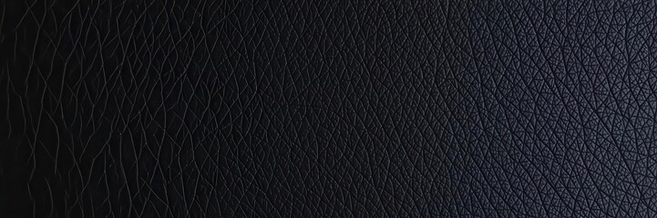 Fototapeta premium Smooth and luxurious black leather texture with natural wrinkles and grain, pattern, concept