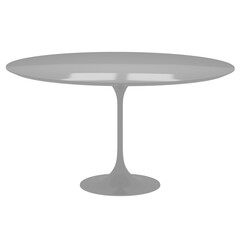 3d render round table with transparent background