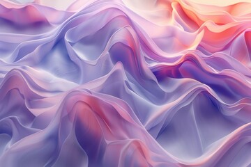 Obraz premium Abstract waves of soft colors creating a serene and fluid landscape.