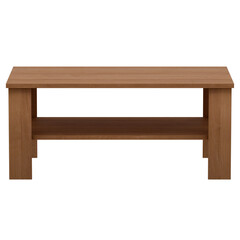 3d render rectangular table with transparent background