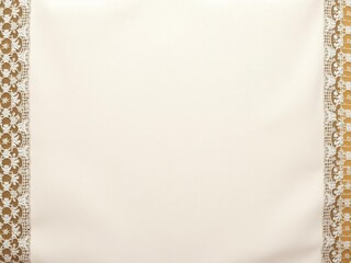 Obraz premium Vintage white cloth texture with delicate lace edges, perfect for backgrounds and overlays, vintage, seamless, antique