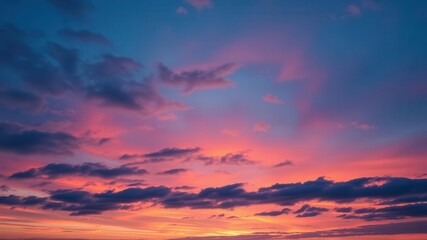 Fototapeta premium Abstract and vibrant sky during sunset with colorful hues blending together, background, vivid, clouds