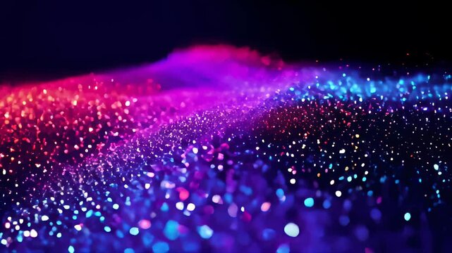 A stunning of abstract background vibrant glitter picles creating a captivating atmosphere.