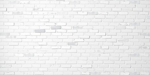 Fototapeta premium White brick wall background with smooth texture and light gray tones, perfect for adding a minimalist touch to any design project or website, white, background