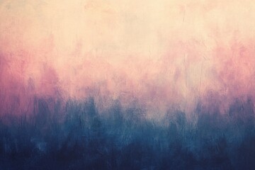 Obraz premium Minimalist abstract background with soft textured gradients blending pastel pink and deep blue tones. Subtle painterly effect creates calming aesthetic. For creative designs, artistic projects