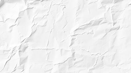 Obraz premium Crumpled white paper texture with creases and wrinkles for background design, design, abstract, blank canvas