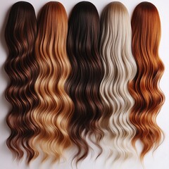 Fototapeta premium Hair color trends beauty salon product showcase modern environment close-up view hair care concepts for 2023