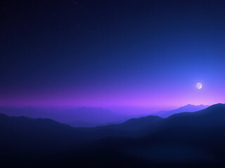 Moody and atmospheric gradient background in shades of blue and purple, ideal for creating a sense of depth and dimensionality , gradient, blues, purples, atmospheric, space