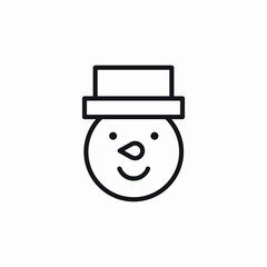 snowman snow icon sign vector