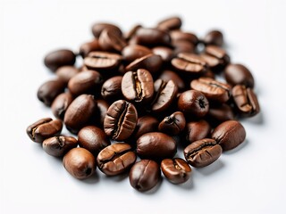 Fototapeta premium Roasted coffee beans in a rustic setting