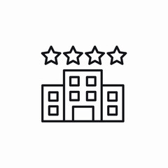 four stars hotel icon sign vector