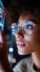 Digital engagement: close-up of a person interacting with social media on a screen