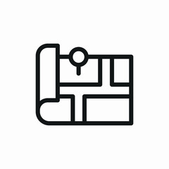 map location icon sign vector