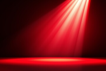 The corner of the red table with light shining down, Blank red product studio background, stage, podium for presentation vector illustration design for display cosmetic or beauty product. 