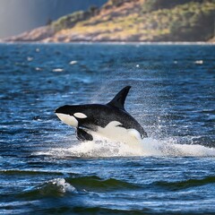 Obraz premium orca mammal animal, AI generated