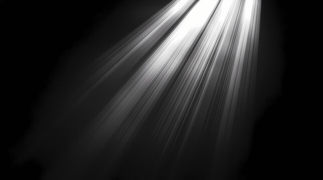 Spotlight from above on minimal black background with low opacity embedded shapes. Shadowed. Illustration
