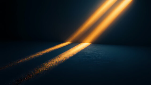 Spotlight from above on minimal black background with low opacity embedded shapes. Shadowed. Illustration