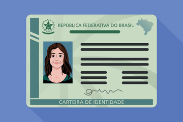 Carteira de identidade - RG -Registro geral, documento brasileiro