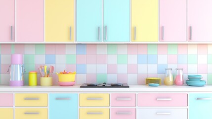 vibrant Kitchen Makeover for Joyful Culinary Adventures | Ultra-Detailed, Dopamine Decor Concept