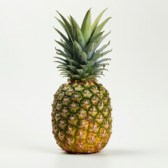 Fototapeta premium Fresh ripe pineapple isolated on clean white background
