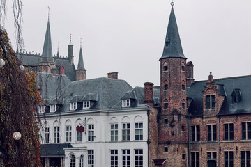 Obraz premium Arquitectura y puentes de Brujas Belgica