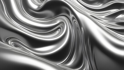Fototapeta premium Metallic Background with Fluid Shapes Reflecting Light and Creating a Dynamic Abstract Modern Aesthetic