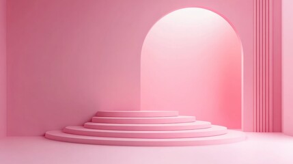 Obraz premium Abstract Pink Architecture