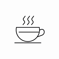 hot tea cup icon sign vector