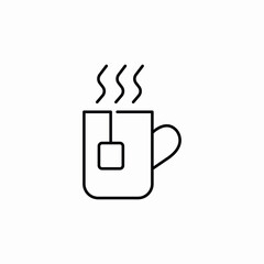 mug hot tea icon sign vector