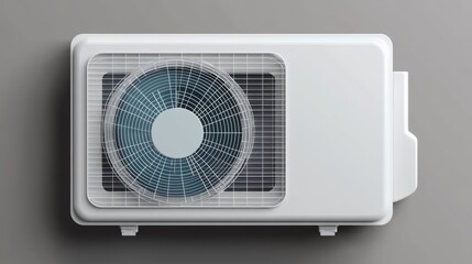 Obraz premium Air Conditioner Unit Mounted on Wall