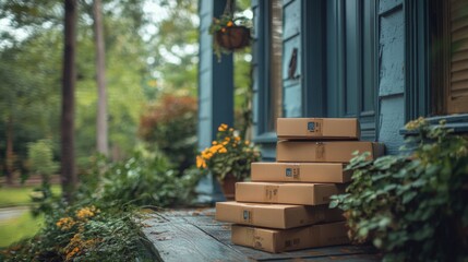 Obraz premium Packages on Porch
