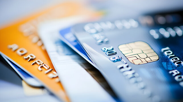 Captivating array of financial choices with vibrant credit card designs showcasing brand diversity