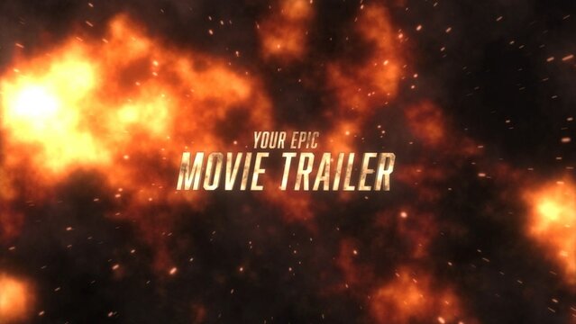 Action Movie Blockbuster Explosion Trailer Title Intro
