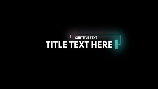 Colorful Glowing LED Lights Lower Thirds Title & Subtitle