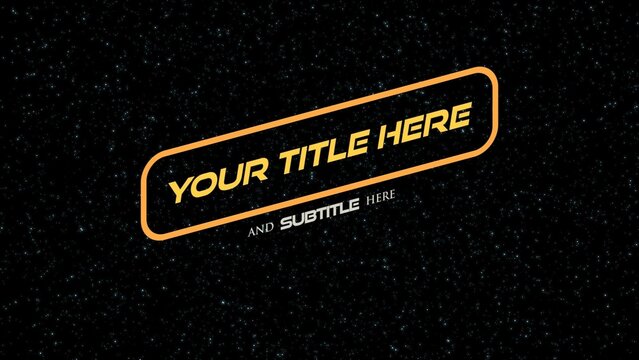 3D Movie Space Title Intro