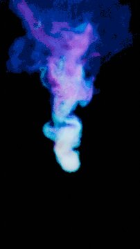 Pixelated stylized smoke animation, pixel art