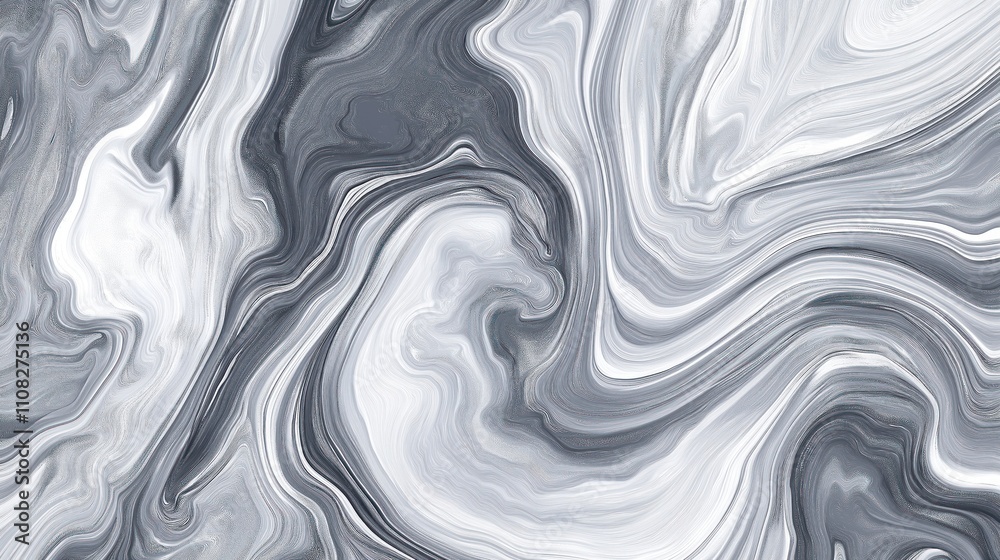 Poster Abstract gray, white marble swirls create elegant design. Sophisticated texture pattern. Modern art. Ideal for interior design projects fashion. Unique abstract background. Stylish surface. Abstract