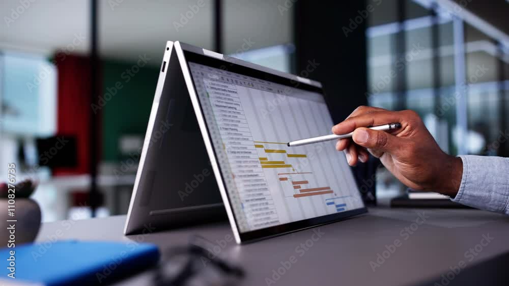 Poster Digital Gantt Project Control Software