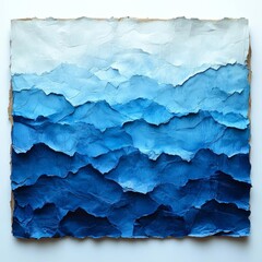 Obraz premium photostock of Two tone color dark navy blue gradation with teal paint on recycled blank cardboard box paper texture background with minimal design style