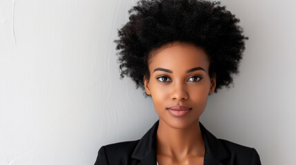 Empowering black woman consultant leads recruitment efforts in a modern office, showcasing a diverse workforce initiative.