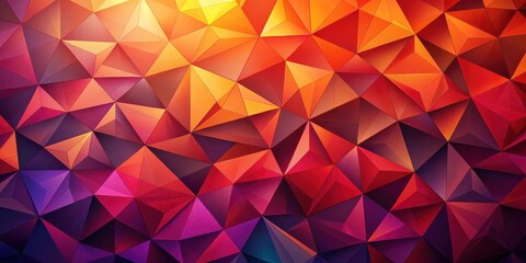 Fototapeta premium A vibrant abstract background with a multitude of brightly colored triangular shapes, creating a visually stimulating and captivating pattern.