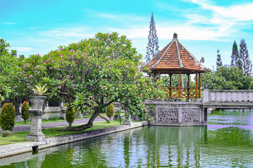Artificial lake in the middle of a garden, Bali, Indonesia