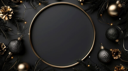 christmas circle frame background