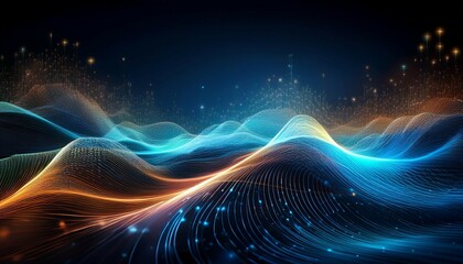 dynamic energy waves representing ai communication systems ai networks visualizing digital connections
