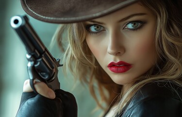 Hot, attractive, and scary ladies brandishing a.44 magnum revolver