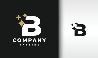 Letter B Shine Logo
