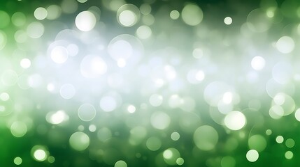 Obraz premium Abstract Green And White Bokeh Background Image