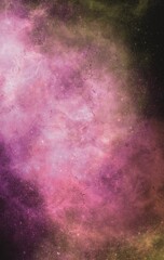 Fototapeta premium cosmic background with pink nebula on dark background, for mystical or astronomical exploring themed banner poster backdrop