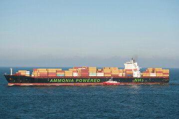 Ammonia-Fueled Powered Merchant Ship Conventional Container Vessel