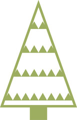Christmas Tree Geometric Pattern